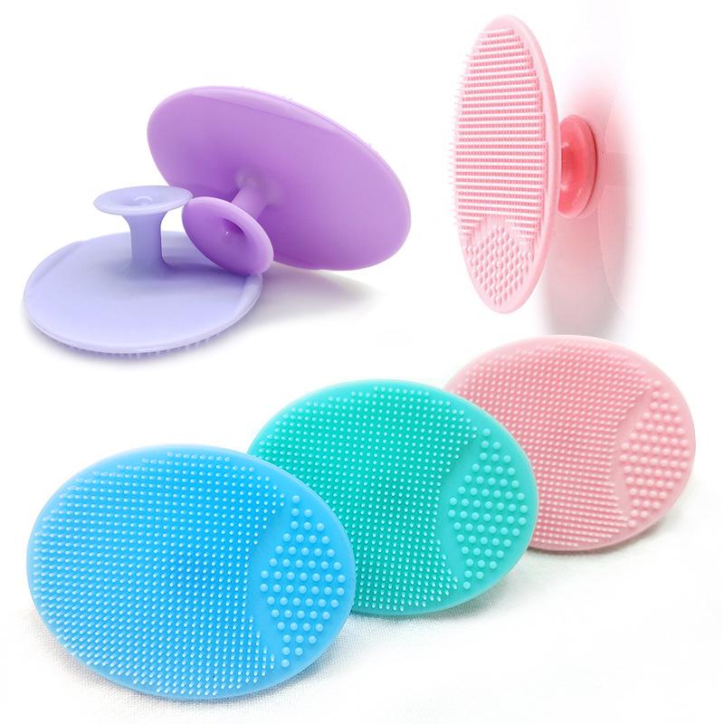 Silicone Baby Shampoo & Bath Brush - Facial and Round Face Wash Brush