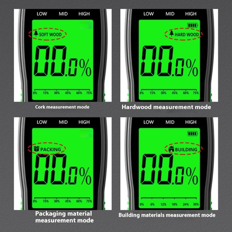 Digital Wood Moisture Meter Humidity Tester Analyzers Measurement Tool For Testing Timber Paperboards Accurate Readings