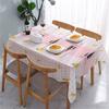 Plastic PVC Waterproof Oilproof Kitchen Dining Table Colth Rectangula Grid Printed Tablecloth Cover Mat Oilcloth Antifouling