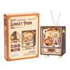 Tsukurun 3D Wood Puzzle Amusement Park Series Music Box Retro TV Instructions desu® (Sunset Park) (Japanese Included)