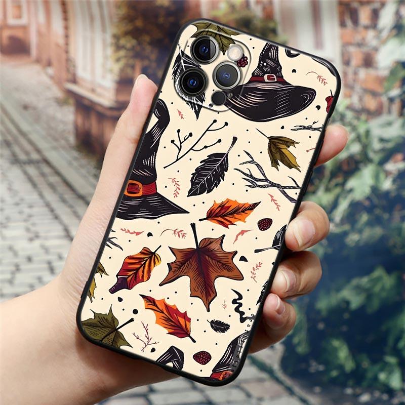 Happy Halloween Cat Pumpkin Phone Case For Apple iPhone 17 16 15 14 13 12 11 Pro Max 16 Plus 17Air 17PM Back Cover Silicon Funda