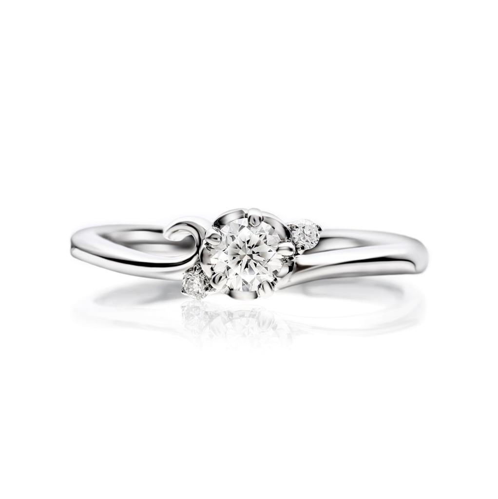 LEGAN Engagement Size Eternally Brilliant Platinum with Diamonds Up To Gift Box Included Natural Diamond Engagement Wedding Ring for Made In Japan