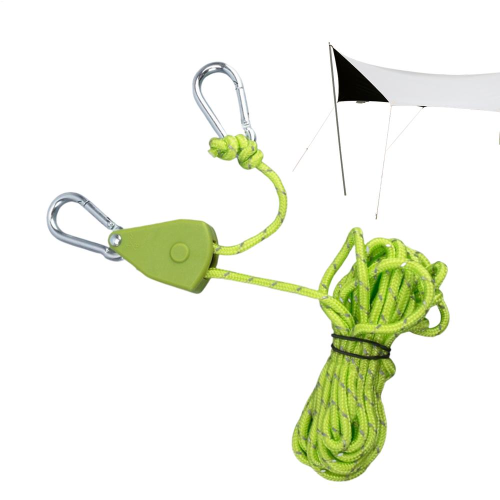 Tent Rope Tie Downs Heavy-Duty Rope Hanger Heavy-Duty Adjustable Lock Ratchet For Garage Lights Cargo Various Lashing Grow Tents