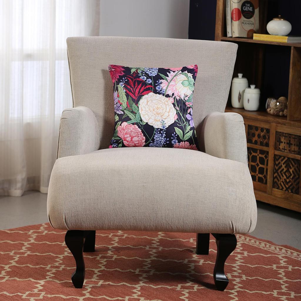 KOKO MAISON INC Wild Beauty Polystain Cushion Cover | Flap Closure | Digital Printed