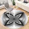 1pc Geometric Circle Pattern Chair Carpet for Office Non Slip, Machine Washable Rug for Office, Room Holiday Decor for Christmas, Birthday Polyester