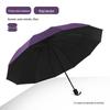 Customized Large Automatic Business Umbrella - Sun & Rain Dual-Use, Black Glue Sunshade, Anti-Rainstorm, Reinforced Windproof.