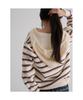 8SECONDS Striped Half-Zip Ivory