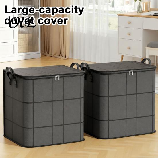 Large Capacity Moving Bags Storage with Reinforced Handles, Foldable Non-woven Fabric Organizer, Dorm Room Essentials Totes for Clothes And