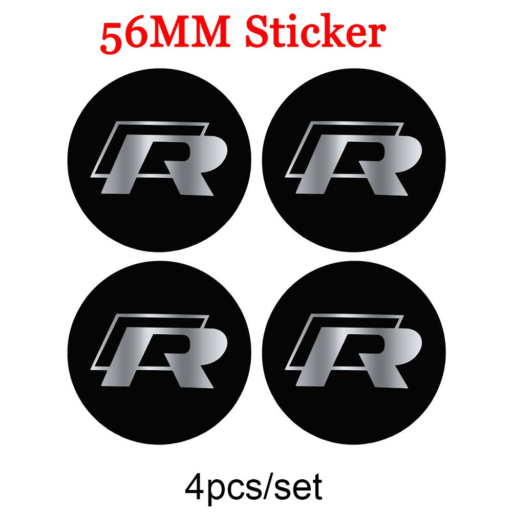 

2026 Hot For VOLKSWAGEN VW 4PCS 56/60/65mm Car Wheel Hub Caps Emblem Stickers Hubcap Badge Decals Accessories For Volkswagen VW