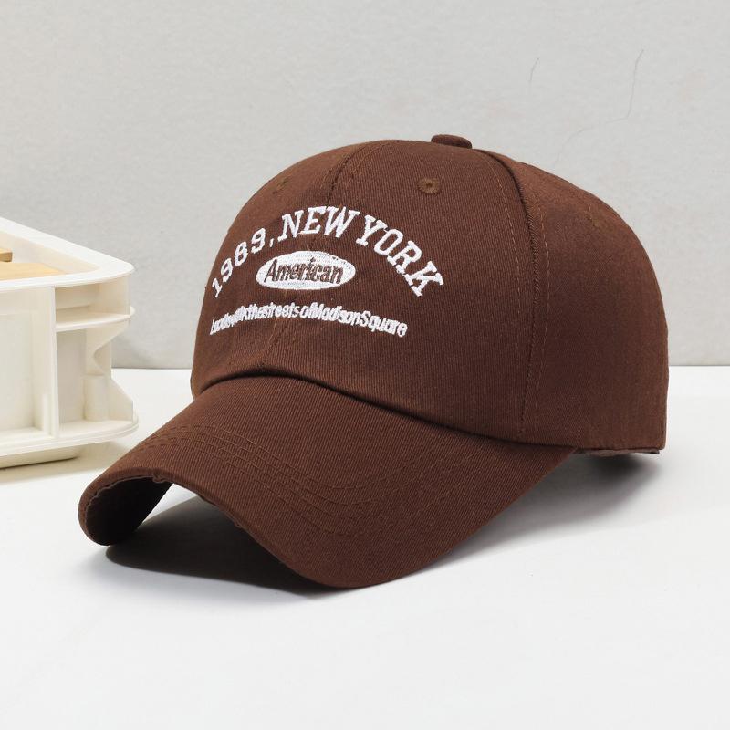 Korean Retro Baseball Hat Women'S Autumn Winter Versatile Ins Street Letter Embroidered Caps Summer Couple Men