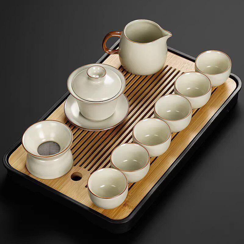 2026 New Ru Kiln Ceramic Kung Fu Tea Set