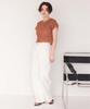 Titibait Pokopoko Shirred Sheer Top AFXP4324 Free Size Brown Women's