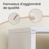 Storage Cabinet with Compartments, for Living Room, Office, Bedroom, 10 Compartments, White