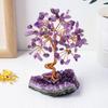 Amethyst-Cluster-Edelstein-Baumschmuck – Kristall-Heimdekor-Handwerk
