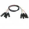 Professional 4-Channel Xlr Male-To-Female Audio Cable 4-Channel Shielded Audio Cable with Xlr Male To Xlr Female Connectors 4 Colors (White Blue