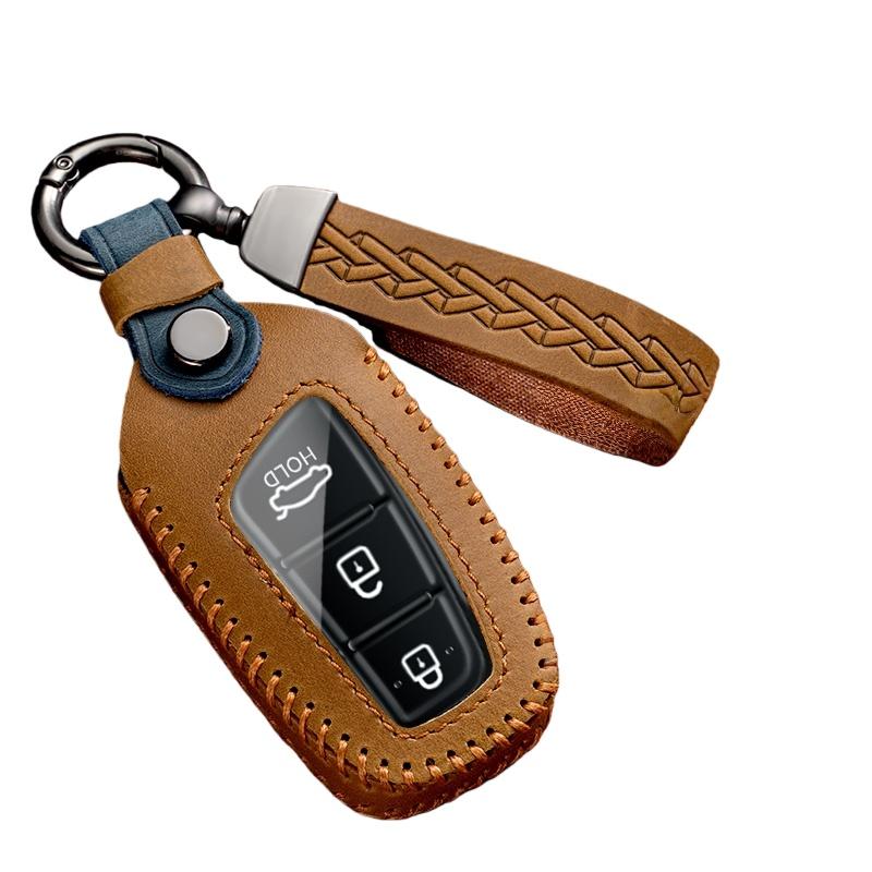 For Hyundai Grandeur Hg Sedan Genesis G80 Santa Fe 3Dm Grand Santafe  Ix45 Equus Azera Car Remote Key Case Cover Holder