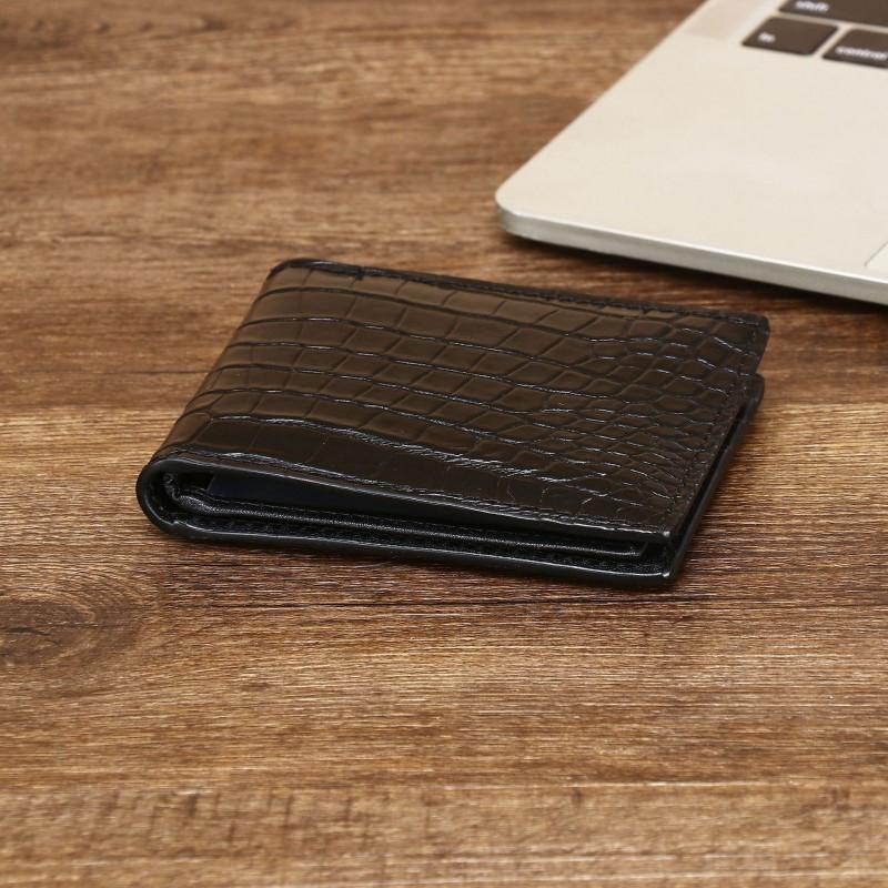 New Stock Crocodile Belly Pattern US Card Holder ID Clip Driver's License Small Bag Zero Wallet