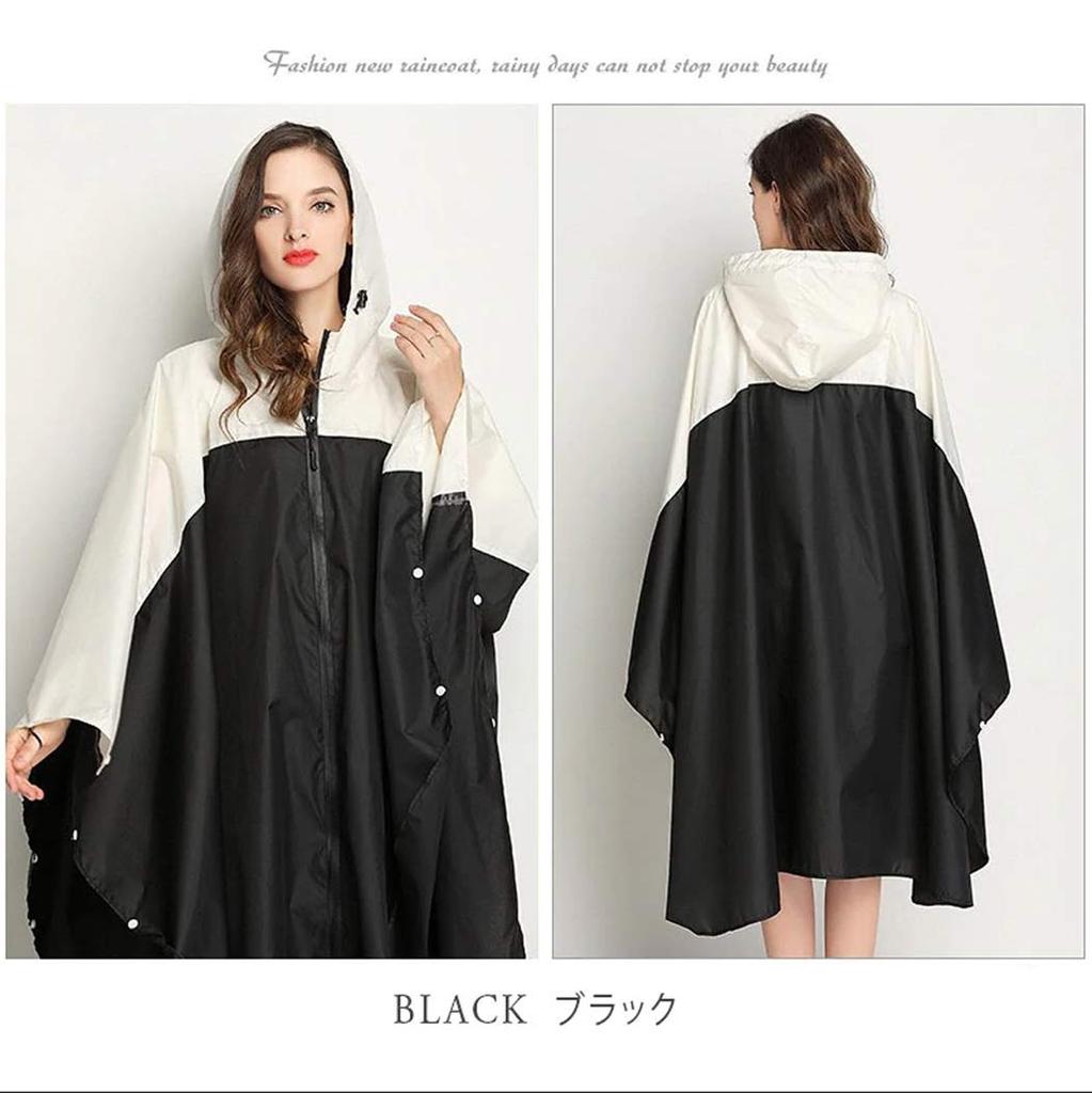 Ekskluzywne Poncho Idealne dla Rozmiarów Plus W zestawie Torba do Przechowywania Moli&Hani [Marka Amazon] Damski Płaszcz Przeciwdeszczowy, Skoordynowany Kolorystycznie, Odzież Przeciwdeszczowa, Długość do Kolan, Stylowy,