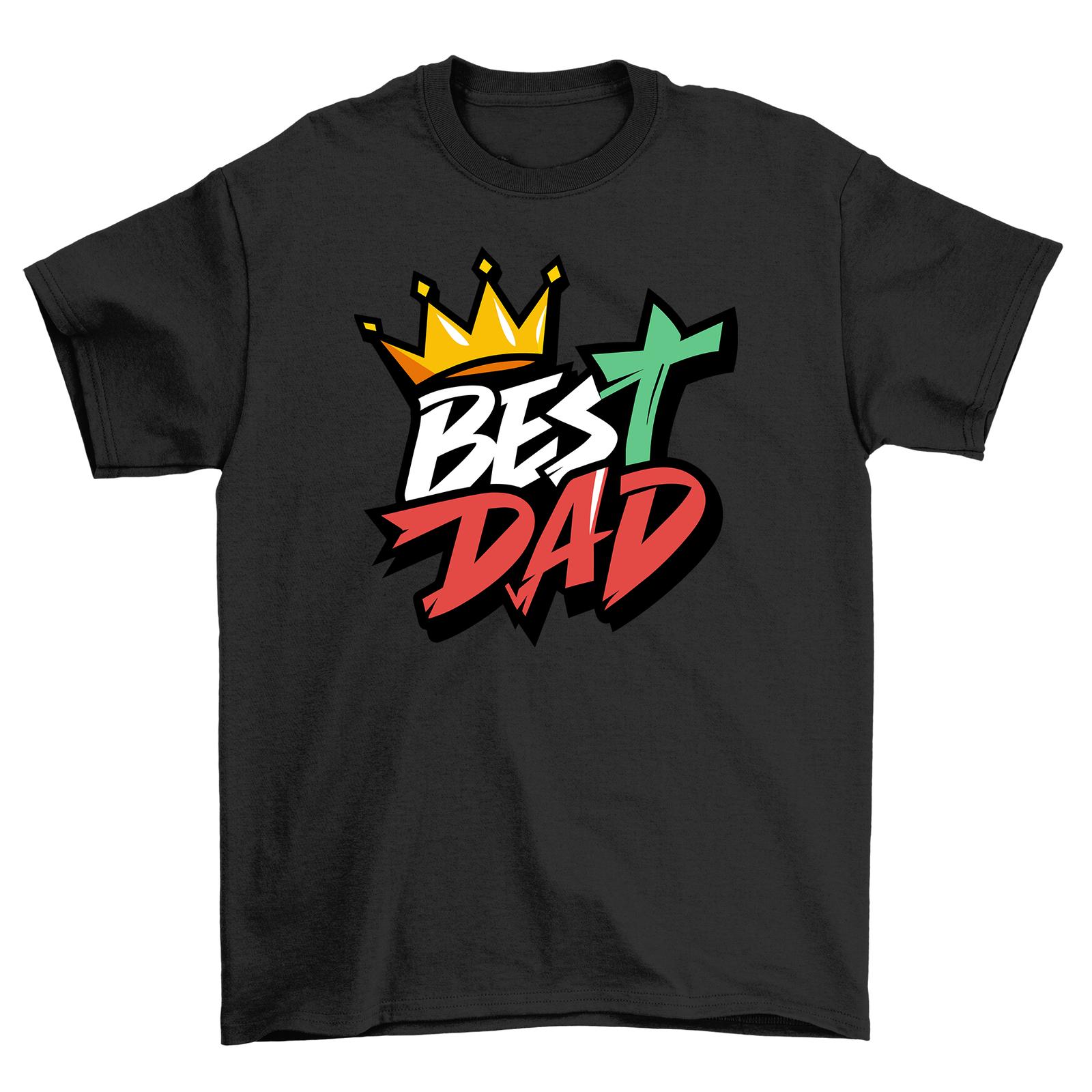 

King Best Dad Funny T-Shirt Mens Womens Tees Top for Royally Awesome Dads! 100% Cotton, Unisex Desi L