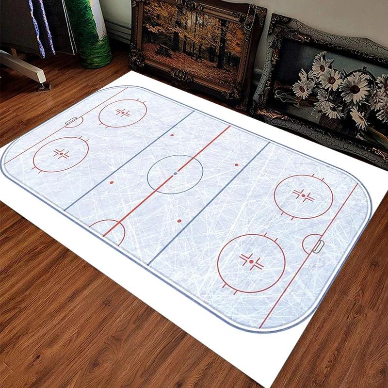 American Football Field Print Area Rugs for Bedroom Bedside Floor Mat Outdoor Rugby Sport Carpet Balcony Hallway Decor Mat