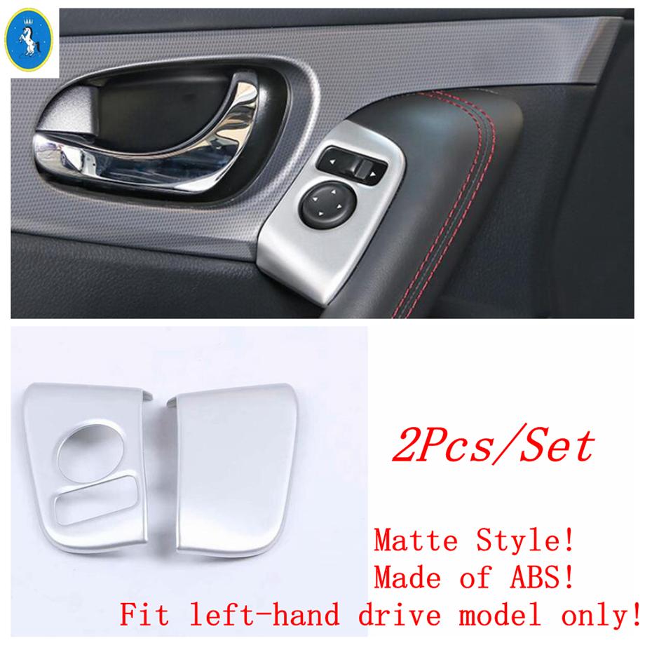 Car Inner Door Armrest Rearview Mirror Adjust Button Sequ Cover Trim Accessories Interior For Nissan Qashqai J11 2018 -