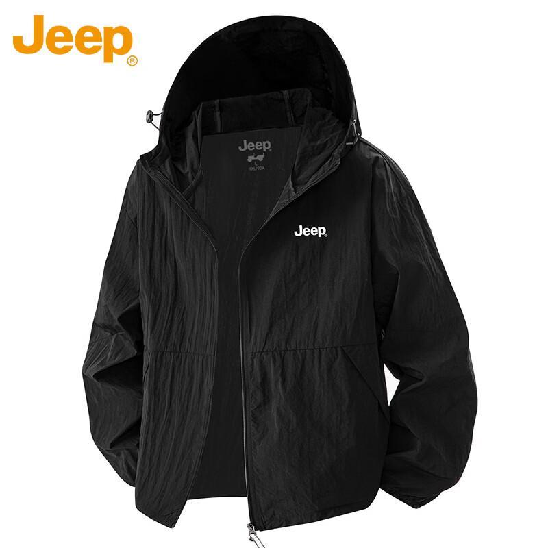 JEEP Men's Ice Silk UPF100+ Sun Protection Quick-Dry Hoodie