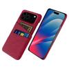 For iPhone 17 Pro Max Case Cloth+Hard PC Phone Cover with Dual Card Slots