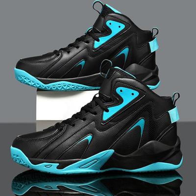 39-50 Large Size Autumn and Winter Men's Super Fiber Leather Wear-resistant High Rubber Sole Anti-skid Men's Sports Basketball Shoes