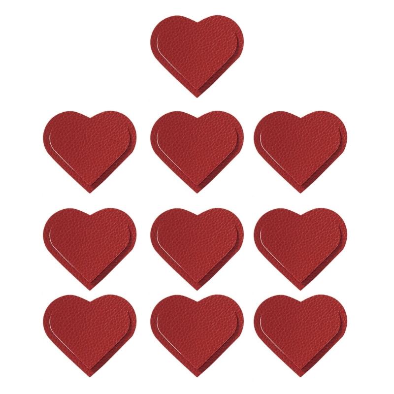 10 Pcs Bible Bookmarks PU Leather Bookmarks Heart Shaped Bookmarks Creative Page Marker Reading Supplies for Teacher