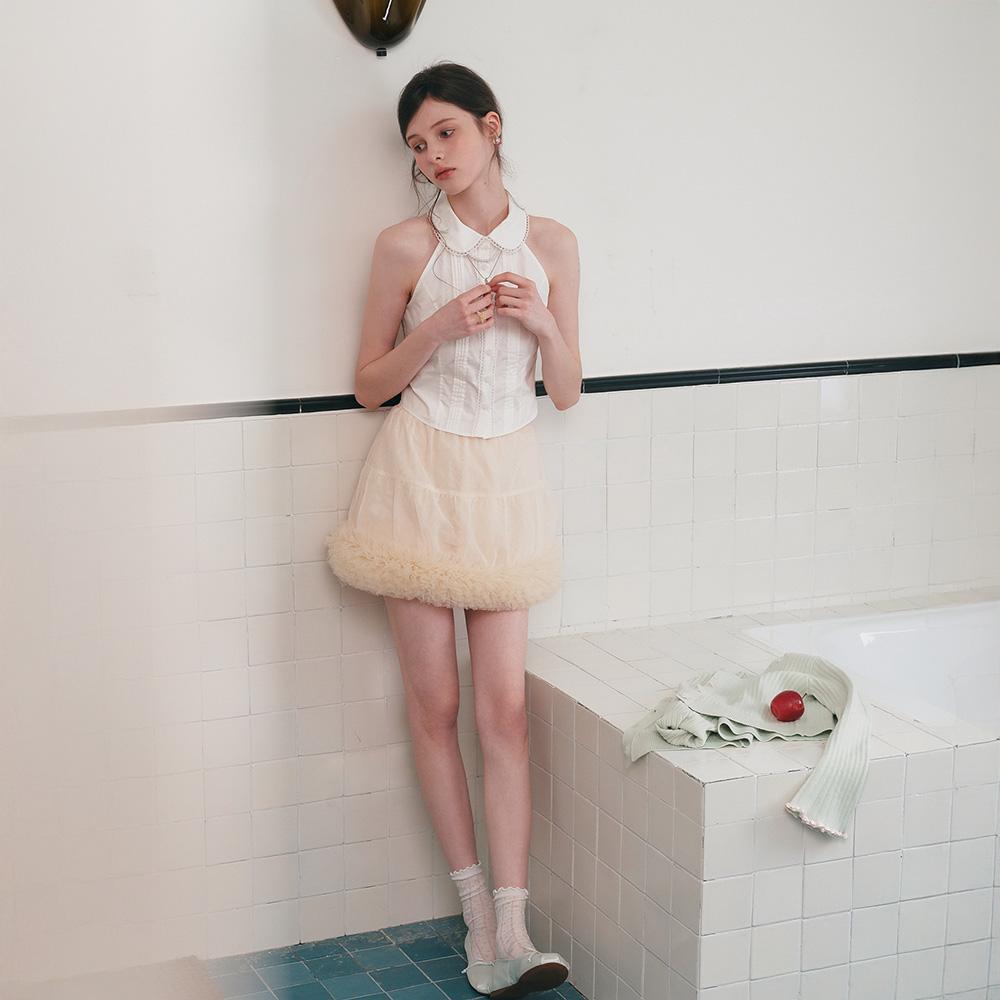 Ceme Adu Cest_Cloud Mesh Banding Skirt
