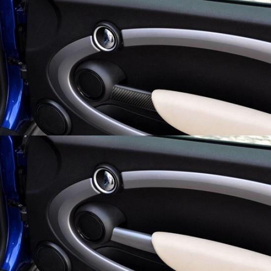 Carbon Fiber Door Handle Bowl Panel Cover Trim For Mini Cooper R55 R57 2007-2010