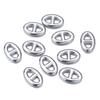 10pcs/lot Stainless Steel Charms Pig Nose Pendants Metal Double Hole Oval Connectors For Jewelry Making Bracelet Necklace