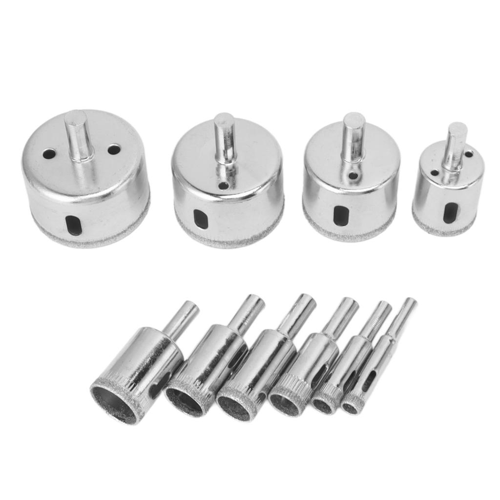 10PCS Diamond Drill Bit Diamond Hole Saw for Glass Tile Ceramic Marble Porcelain Cutting 8 10 14 16