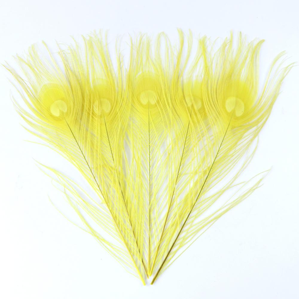 Dyed Peacock Feather 25-30cm for DIY Craft Vases Creative Hat Costume Party Wedding Carnaval Holiday Floral Decoration