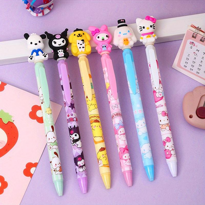 36pcs Kuromi Sanrio Sweet Family Press Pen High-Pretty Girls Neutral Pen ST Head Black Signature Pen Gift Pen Stationery Cinnamoroll 0.5mm black