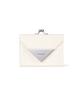 Fennec Crinkle Triangle Frame Wallet - Vanilla