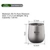 High Quality Lightweight Camping Titanium Tea Cup Portable Double-Wall Coffee Tea Mug Ti Tea Cup Hiking Tea Cup