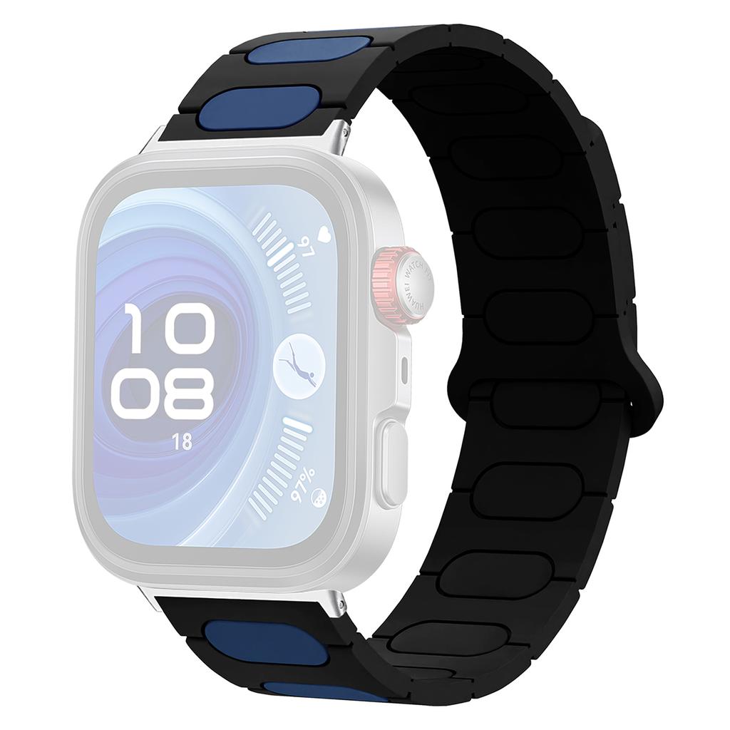 Oval Design Magnetic Strap for Huawei Watch Fit 4 Pro/Fit 4/Fit 3 Silicone Watch Band Dual Color