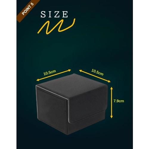 Venssu Deck Case, Trading Card Case, Storage Box, Horizontal Loading, Magnetic, PU Leather, Holds 140 Cards, Sleeves Compatible for Various Card Games