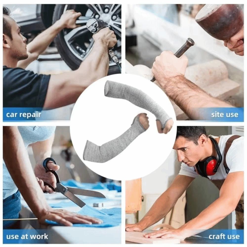 1Pair Breathable Safety Sleeves 20-55cm Anti Cut Arm Sleeve Durable Protection Gloves Labor