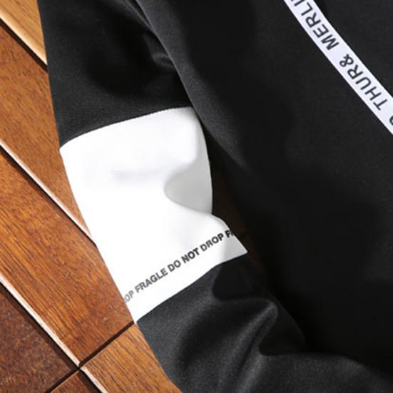 1 Set Drawstring Sporty Popular Letters Korean Style Thin Hoodie Pants Two Pieces