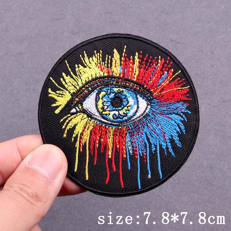 Skull Punk Embroidery Patches For Clothing Hip Hop Animal Patch Iron On Patches On Clothes Heart Sexy Patch For Clothes Stickers