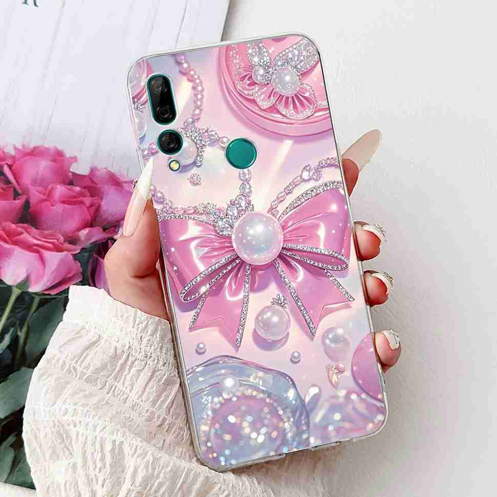 For Huawei Y9 Prime 2019 6.59" Case Soft Silicone Fashion Flowers TPU Cover For Huawei y9 Prime 2019 STK-L21 Bumper Shell Coque