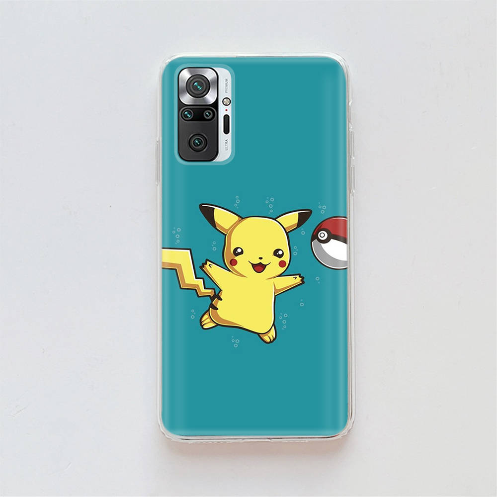Transparent Case for Samsung A04 A14 A23 A34 A54 M23 M33 M52 M53 Realme Narzo 50 50I 50a Prime C35 C55 C30S 10 9 Pro K-90 Lovely Pikachu