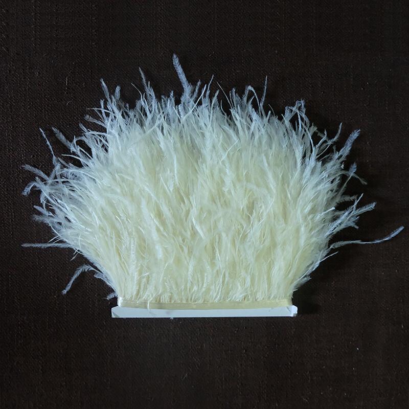 Natural Ostrich Feather Ribbon Trim 10M Diy Sewing Decor for Wedding Dress Clothing Craft Needlework Handicraft Feather Cloth