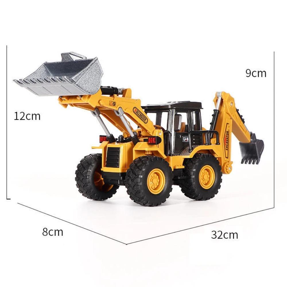 Giocattoli Inertiali da Ingegneria in Metallo Pressofuso per Bambini, Trattore in Lega, Escavatore, Bulldozer, Camion per Bambini, Modello di Veicolo per Bambini, Regalo