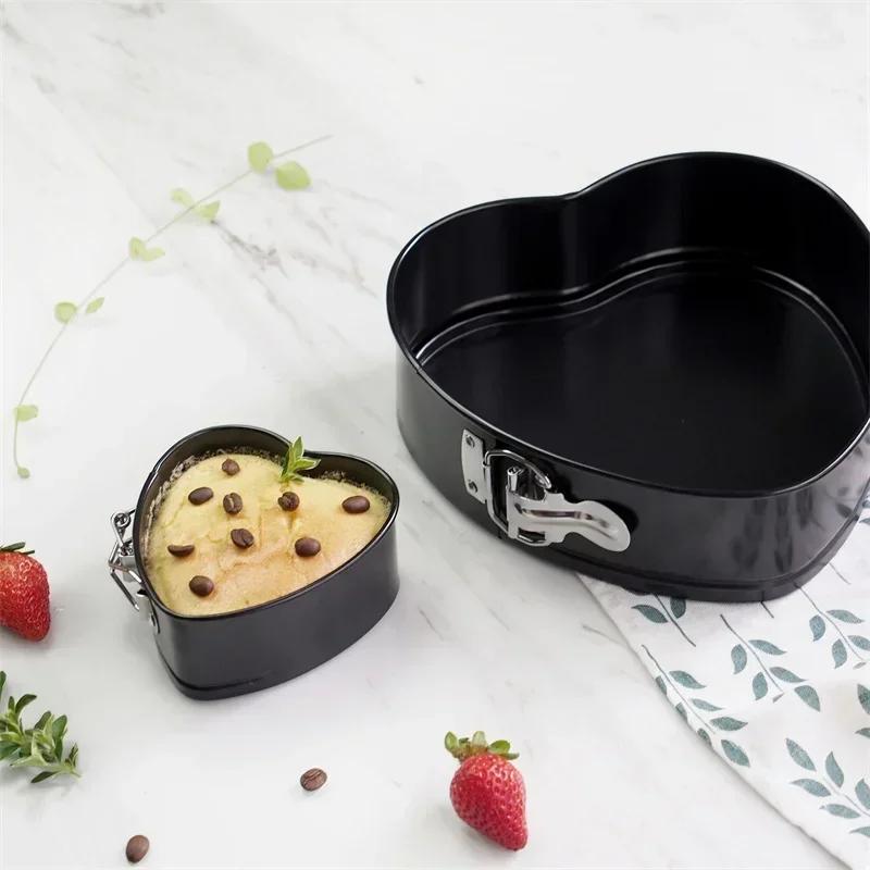 4/7/9/10 Inch Non-Stick Pot Cake Stand Round Removable Bottom Cake Pan with Lock Divice Bakeware Cake Molds Baking Accessories