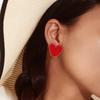 2024 Neue Mode Übertriebene Rote Liebesohrringe