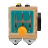 Wooden Activity Cube Board Educational Bus Shape Electronic Switch Simulation Sensory Baby Toy