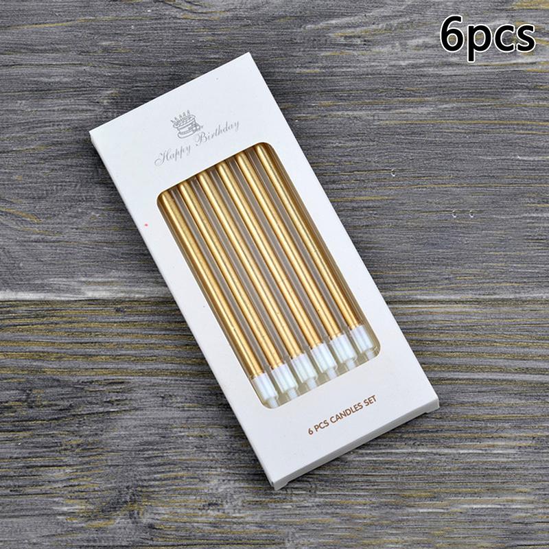 Color Candles 6/8pcs/box Wedding Party Birthday Cake Candles Decoration Party Supplies For Children Kids